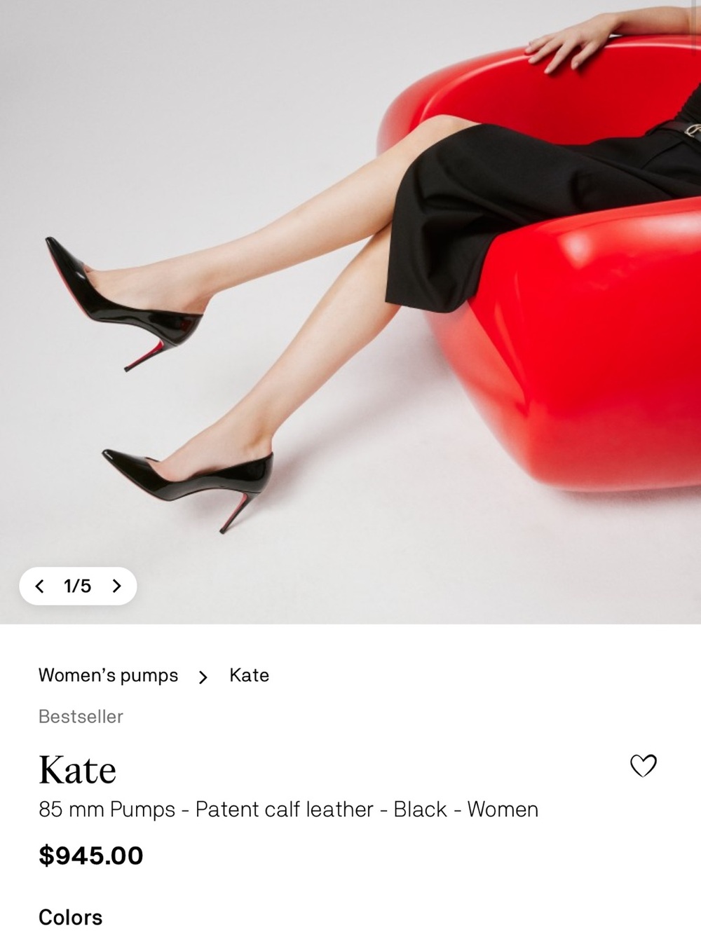 Christian Louboutin Black Patent Pointed-Toe Stiletto Pumps